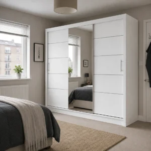 Central mirror sliding doors