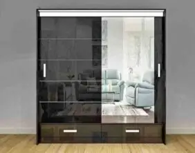 Single wardrobe with drawers