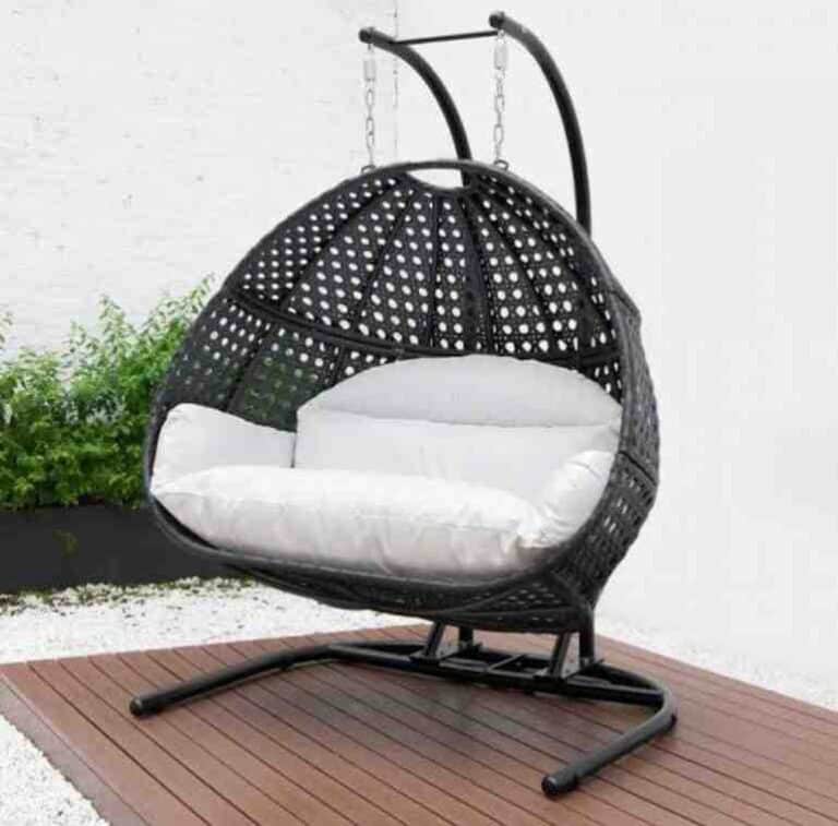 Double Swing Chair Two Seater Strong Double XL Black