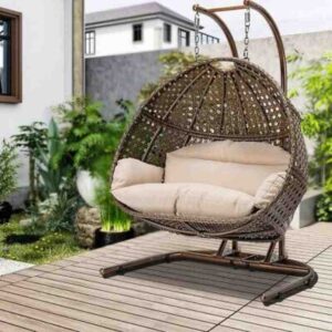 Brown double hanging chair two seater double XL size