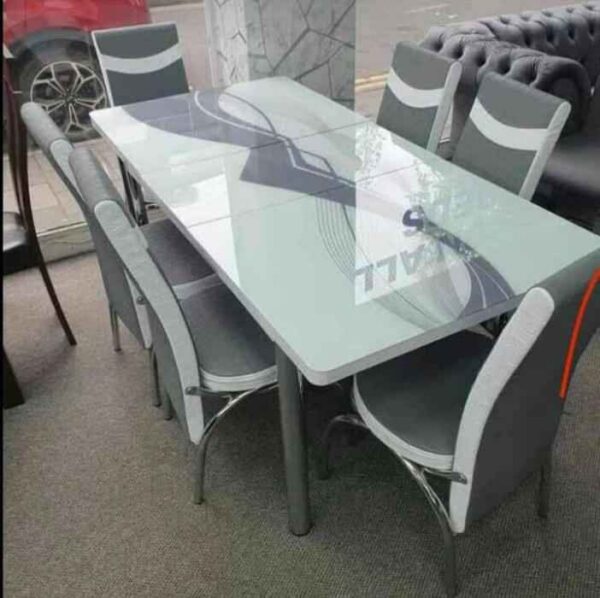 Grey modern Space saving dining table and chairs