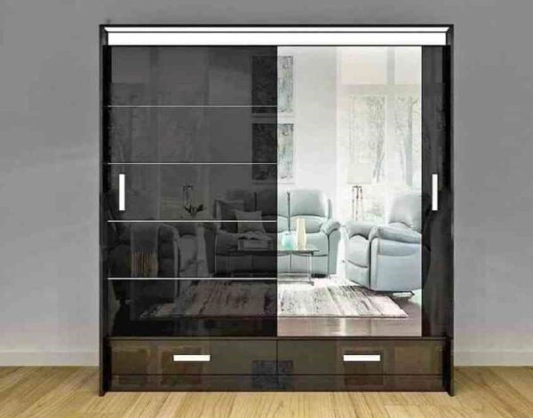 -Florence sliding doors single Wardrobe used as corner wardrobe