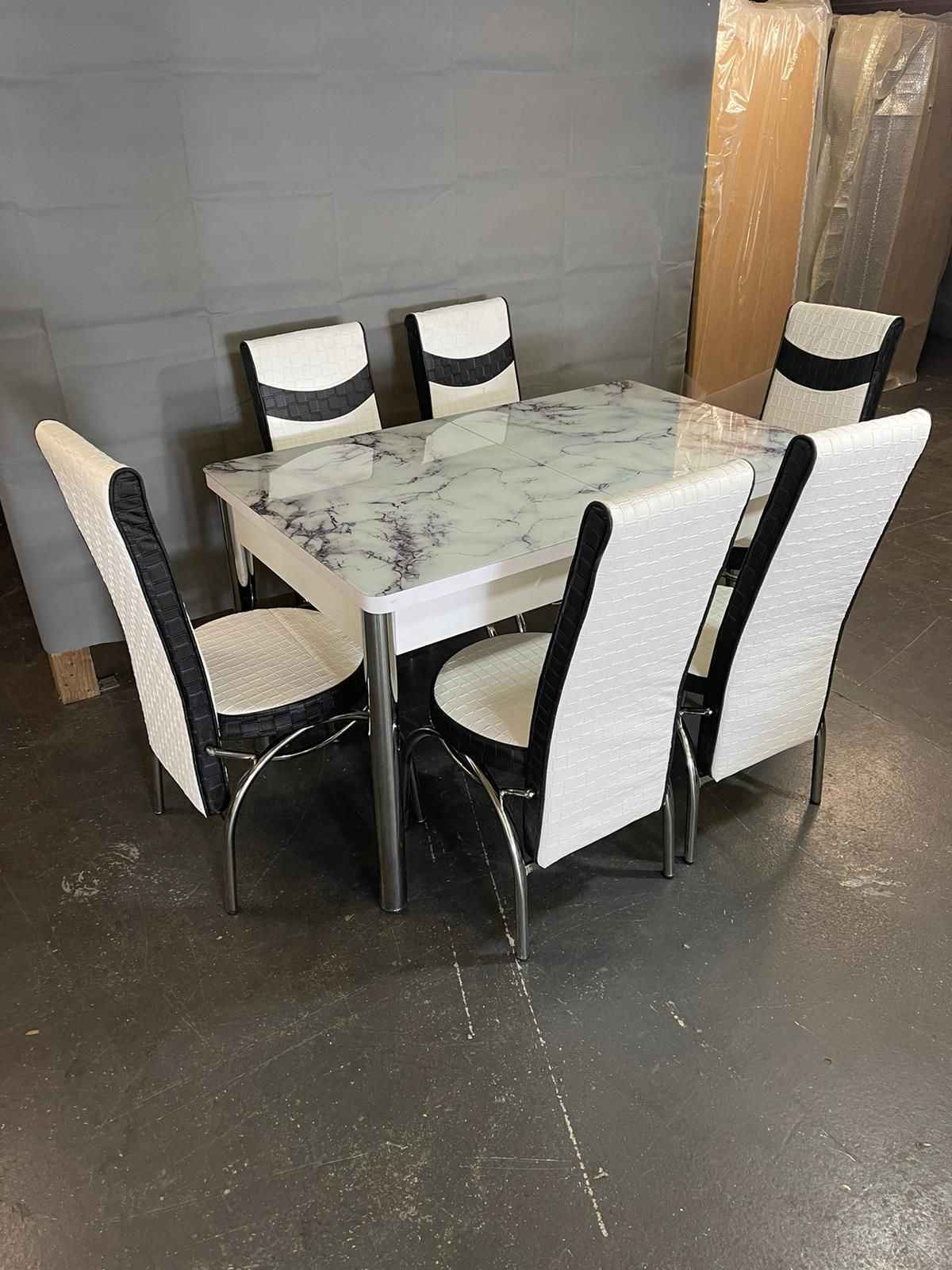 Glass Dining Table And Chairs - Stepin Furniture