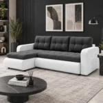 corner sofa bed with storage indoor black luxury living room