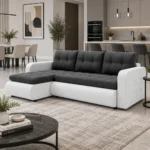 corner sofa bed with storage indoor lighten living