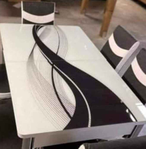 black colour space saving dining table