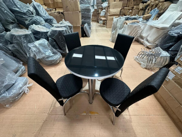 4 chairs small dining set warehouse view