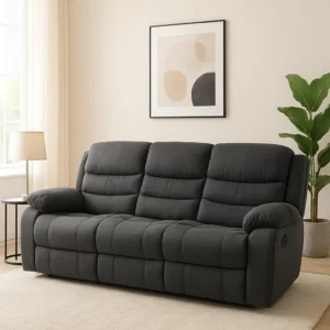 3 seater fabric recliner sofa in grey colour Beautiful design