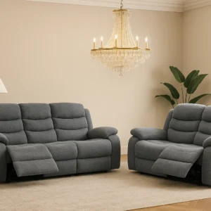 3+2 Fabric recliner sofas available in two colours best quality cash on delivery
