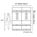 150-cm-inside Width wardrobe