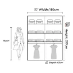 180-cm Width wardrobe