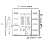 203-cm-inside Width wardrobe