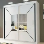 White Wardrobe central Mirror