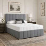 Panel Ottoman Beds gray color indoor bedroom