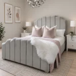 Grey Arizona upholstered bed frame
