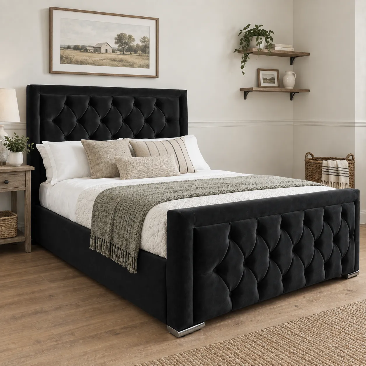 sleigh bed black bed